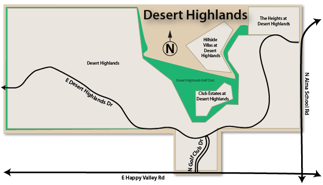 Desert Highlands Map