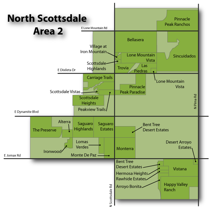 Map of North Scottsdale area 2