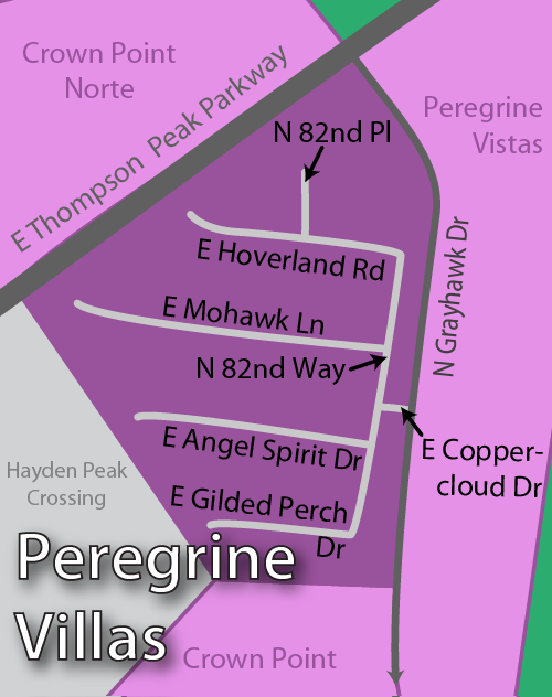 Peregrine Villas Map