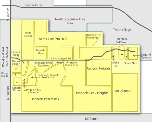 Pinnacle Peak Real Estate Map East