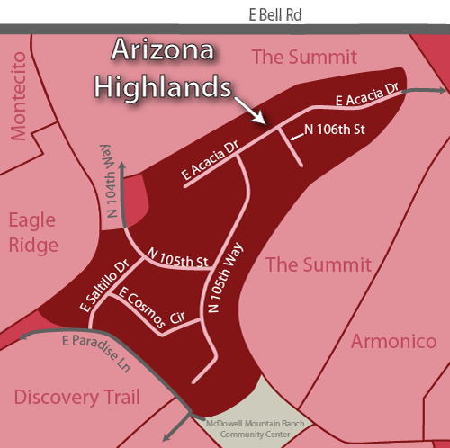 Arizona Highlands Real Estate Map