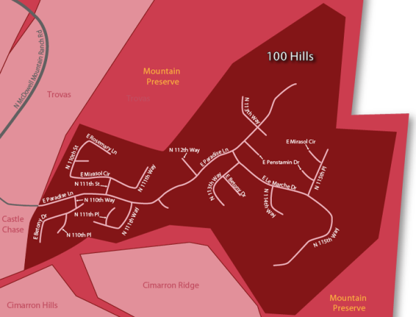 One Hundred Hills Real Estate Map