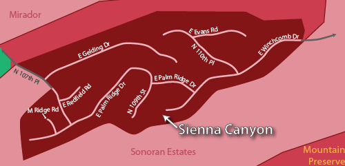 Sienna Canyon Real Estate Map