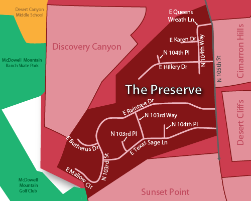 The Preserve Real Estate Map
