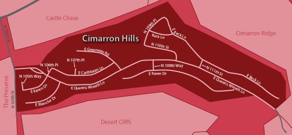 Cimarron Hills Real Estate Map