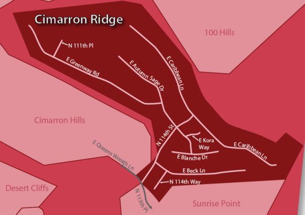 Cimarron Ridge Real Estate Map