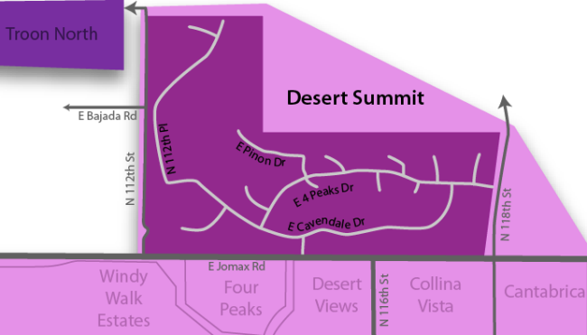 Desert Summit Real Estate Map