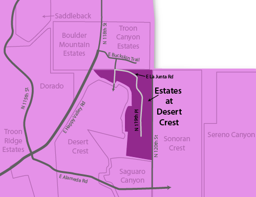 Estates at Desert Crest Real Estate Map