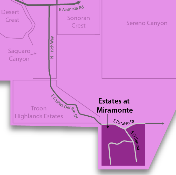 Estates at Miramonte Real Estate Map