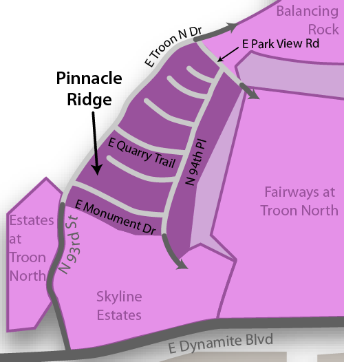 Pinnacle Ridge Real Estate Map