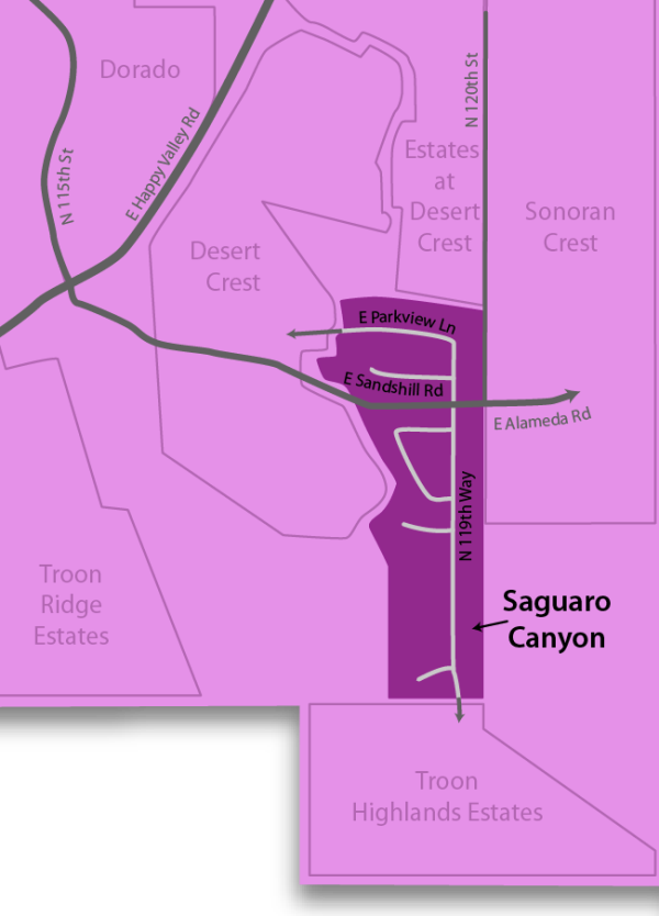 Saguaro Canyon Real Estate Map