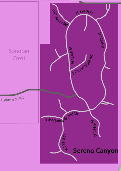 Sereno Canyon Real Estate Map