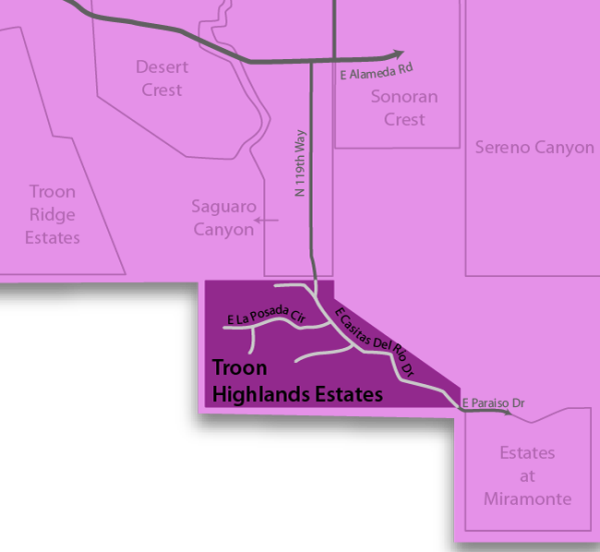 Troon Highlands Estates Map