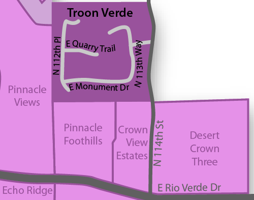 Troon Verde Real Estate Map