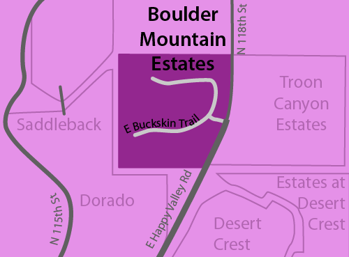 Boulder Mountain Estates Homes Map