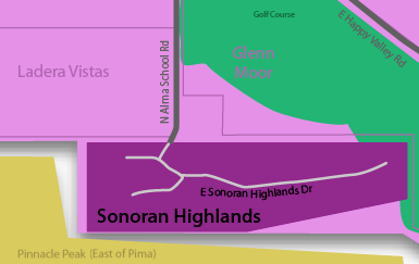 Sonoran Highlands Real Estate Map