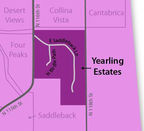 Yearling Estates Real Estate Map