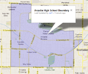 Arcadia High School Boundary Map