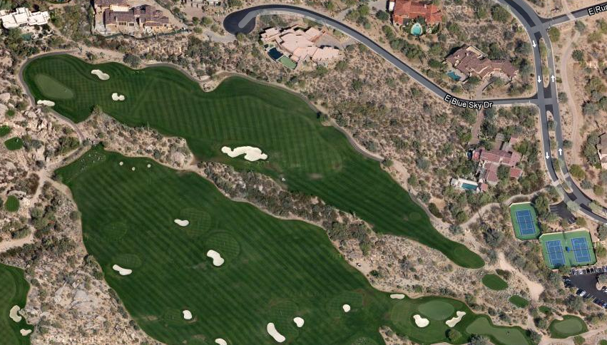 Estancia Golf Course Hole One Aerial