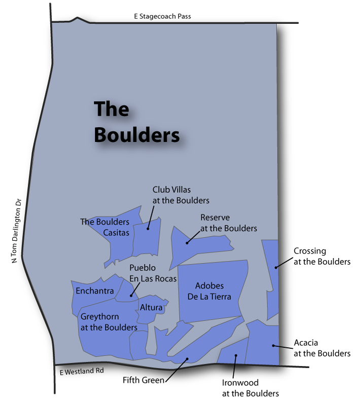 Map of the Boulders in Carefree