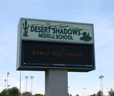 Desert Shadows Middle School Sign