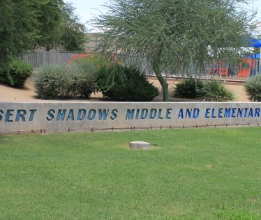 desert shadows school sign