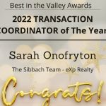 Transaction Coordinator Winner – Sarah Onofryton