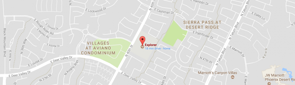 Map showing Explorer Middle School