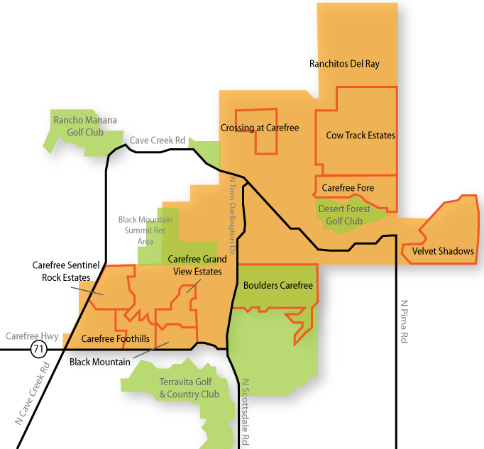 Carefree, AZ Map