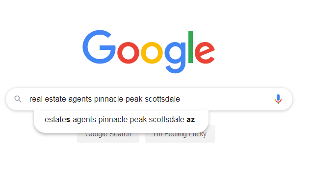 google search box for scottsdale real estate agents