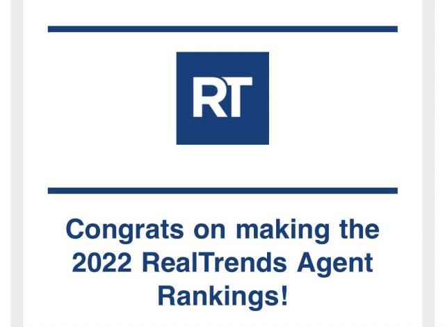 RealTrends Top 50 Real Estate Team in the Country