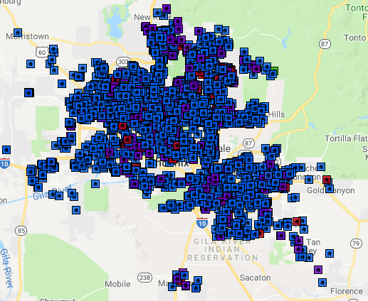 Map of where sibbach sells homes